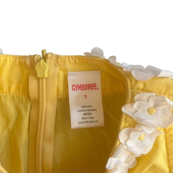 Gymboree Girls Yellow Sleeveless Party Dress Size 5‎ Bow Accent Summer - Picture 3 of 6